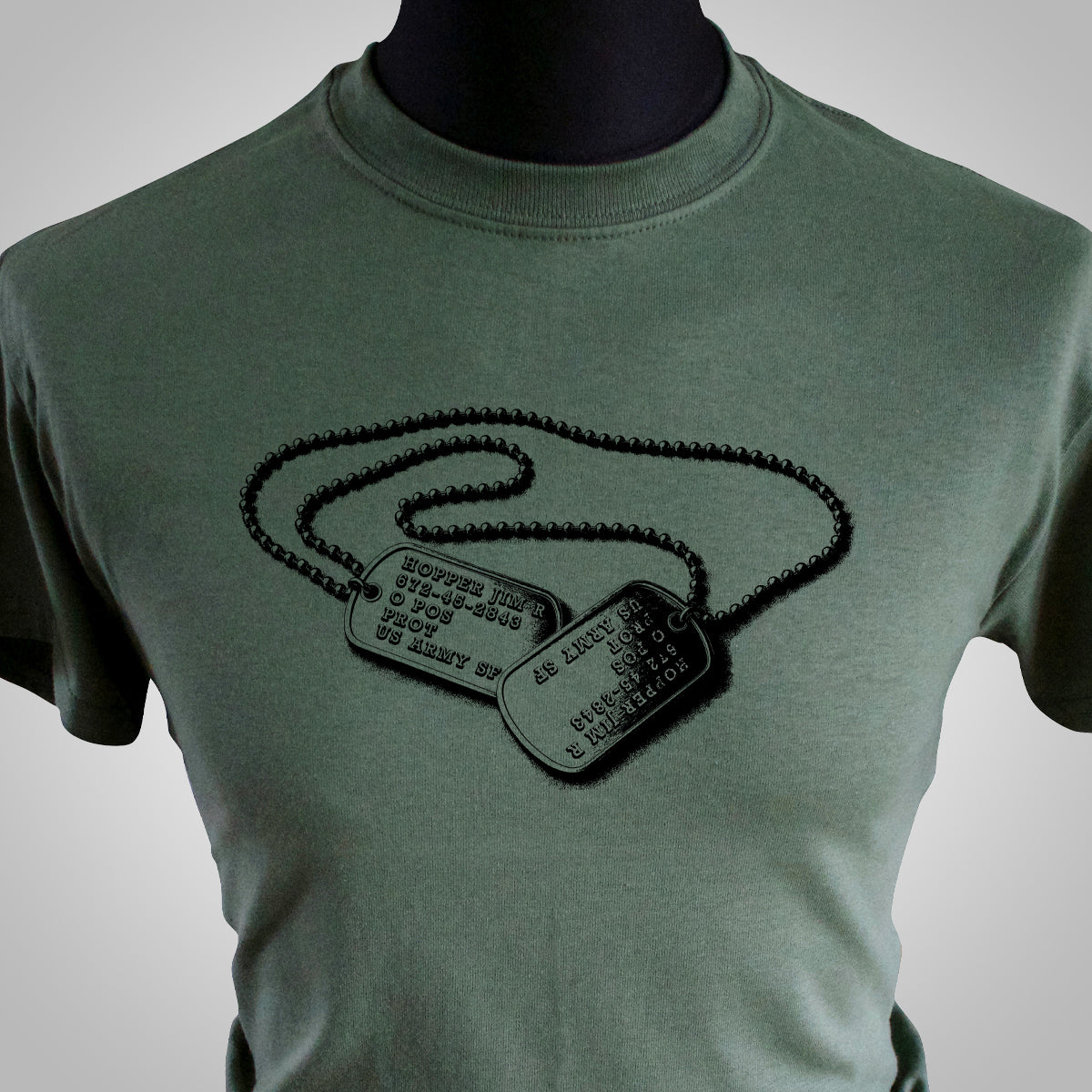 Jim Hopper Dog Tags T Shirt (Colour Options)