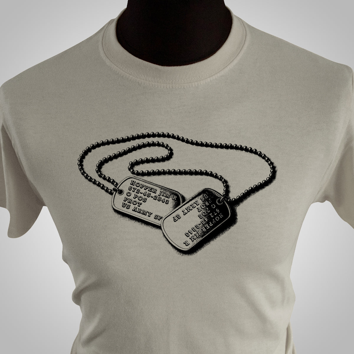 Jim Hopper Dog Tags T Shirt (Colour Options)
