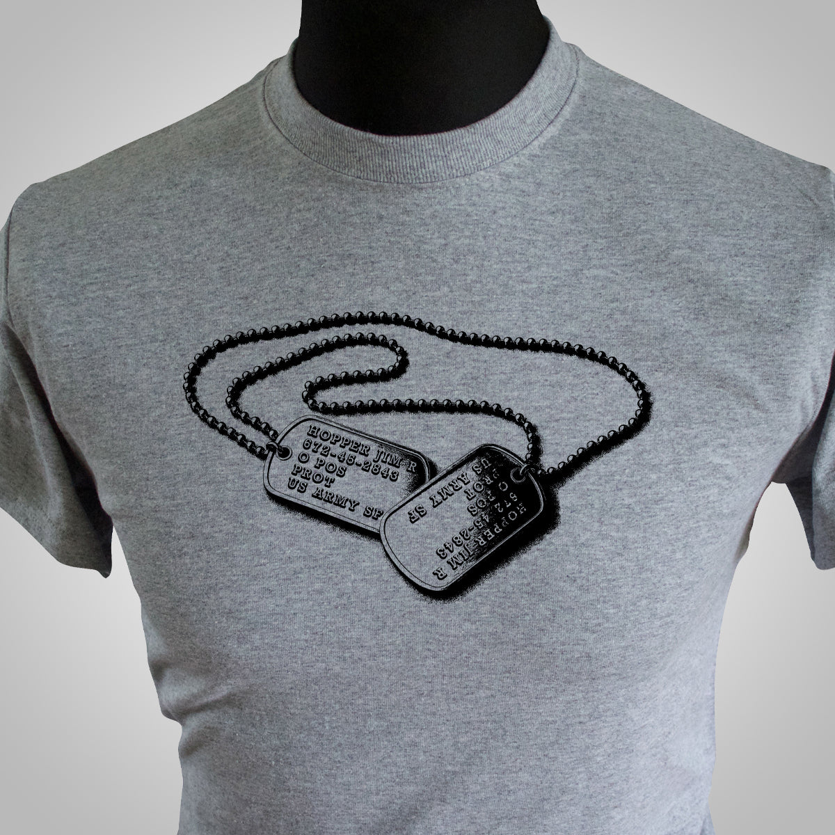Jim Hopper Dog Tags T Shirt (Colour Options)