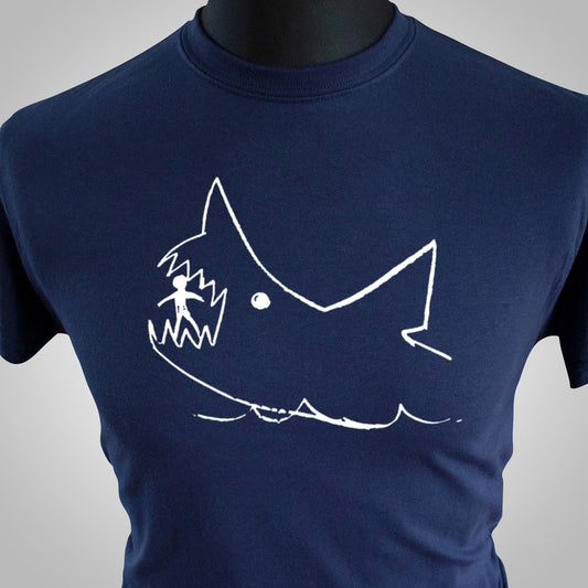 Shark Blackboard Sketch T Shirt (Colour Options)